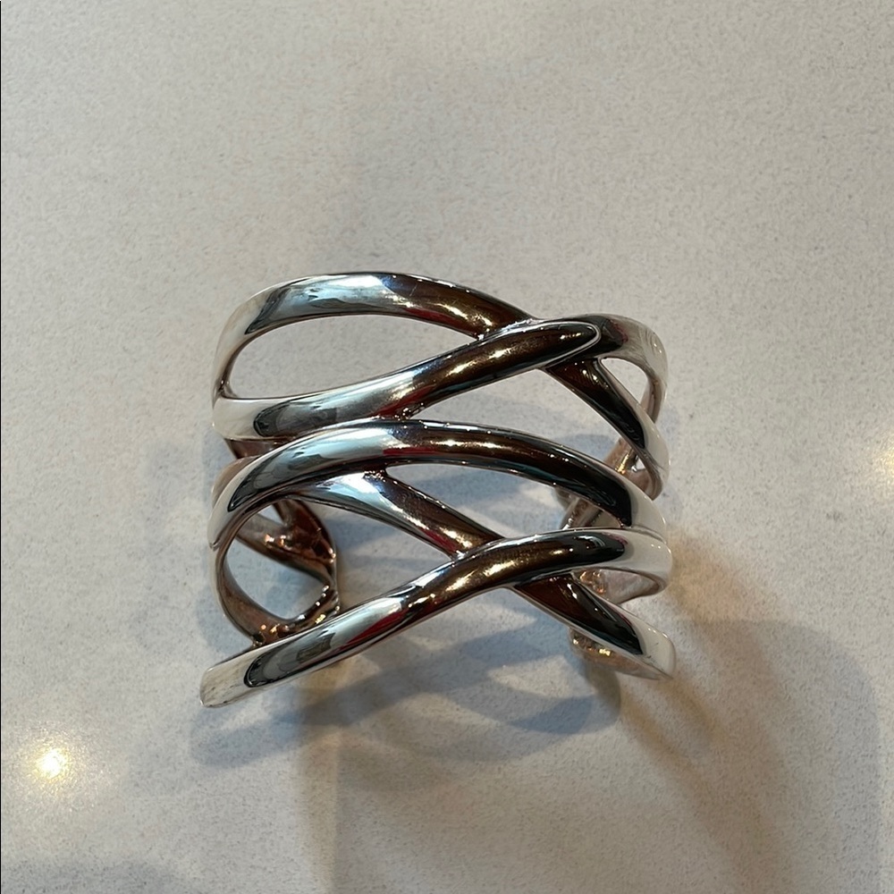 Stella & Dot Odette Sculptural Open Cuff Bracelet, S/M - Picture 4 of 7